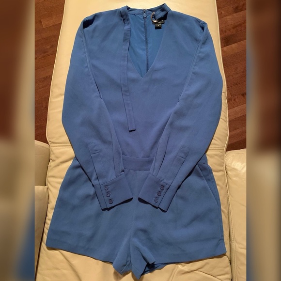 Marciano Blue Cutout Sleeve Romper - Picture 4 of 5
